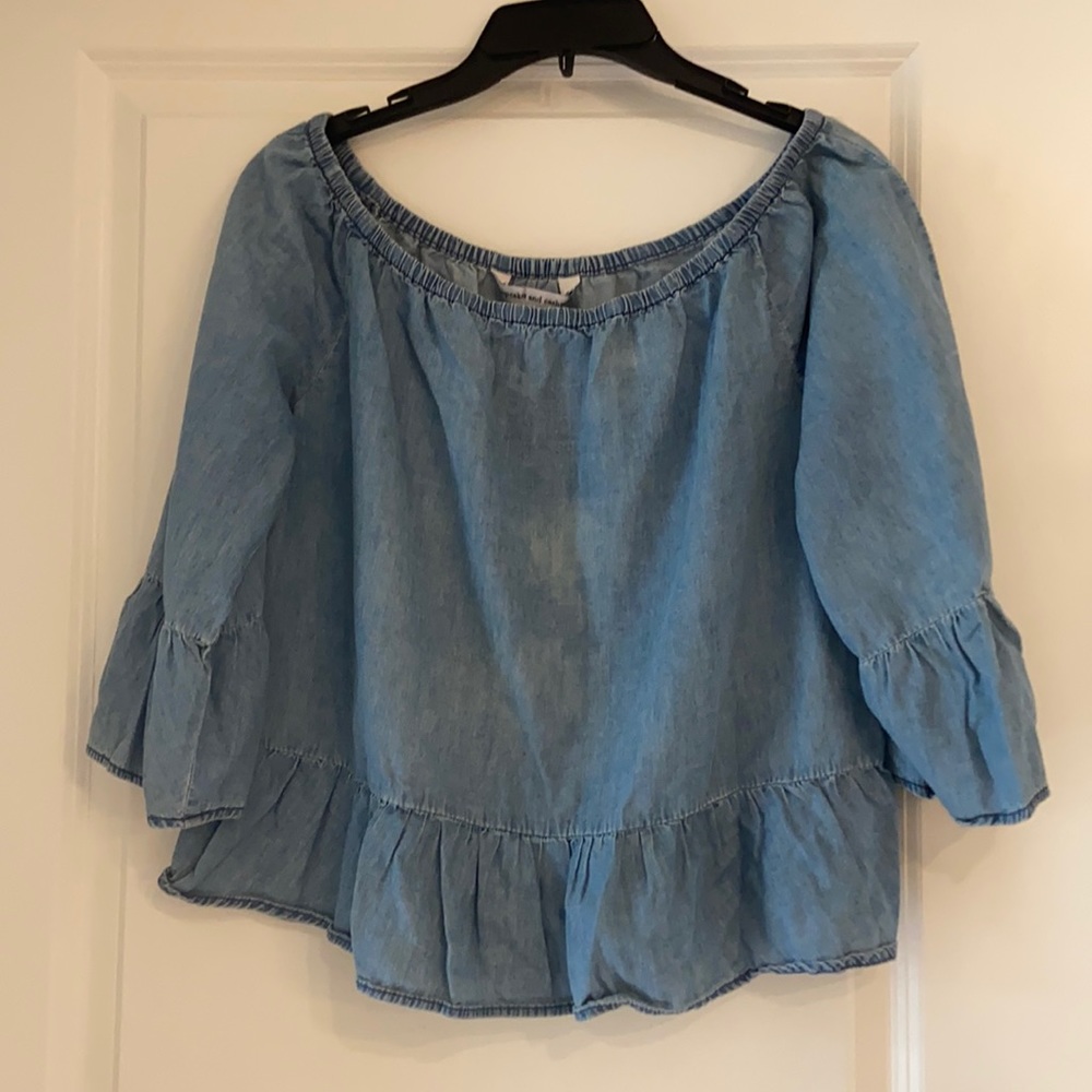 Light denim blouse